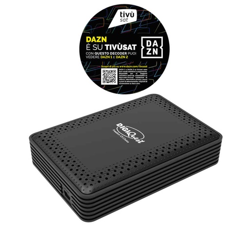 [MS0071] Tivusat HD Digiquest MicroSAT retro TV compatibile DAZN - Mini decoder Retro TV