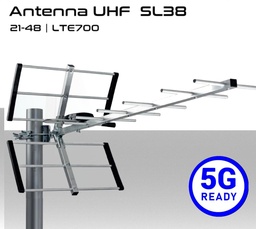 [MS0745] Antenna TV Digitale Terrestre Yagi SEDEA SL38 Canali 21-48