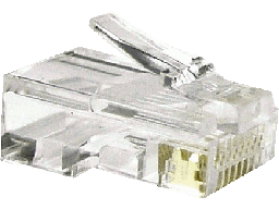 [CAT6UB] Spina RJ45 volante UTP Cat.6 - PIN placcati ORO - BOX 100Pz