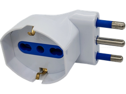[MS0509L] Adattatore presa schuko Bipasso angolare Bianco salvaspazio