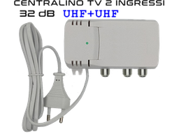 [MS2827] Centralino TV PRO 2 Ingressi UHF | 32dB Guadagno | Filtro 5G Integrato | 119dBµV Uscita