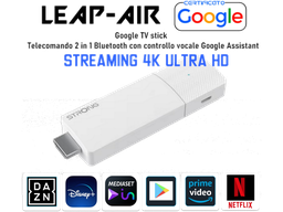 [MS2472] TV Stick 4K Google TV con Wi-Fi, Bluetooth e Streaming – Strong LEAP-AIR