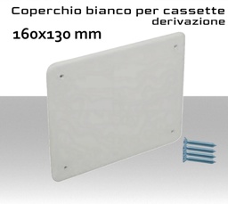 [MS27003] Coperchio cassetta di derivazione elettrica rettangolare 160x130mm con viti di fissaggio