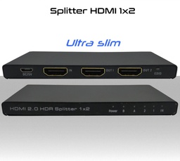 [MS0414] Splitter hdmi 4K 1x2 Ultra HD 1 ingresso 2 uscite audio video alta risoluzione   