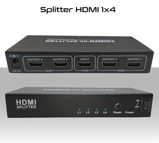 [SA1593] Splitter hdmi 4K 1x4 Ultra HD 1 ingresso 4 uscite audio video alta risoluzione 