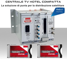 [MS80428CI] Centrale TV Hotel Compatta Tivùsat 4 Ingressi 8 Transponder