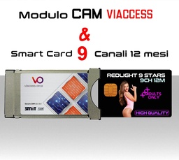 [MS0059-0040] Cam Viaccess completa di smart card Pay-TV erotica 9 canali 12 mesi trasmissioni 24/24