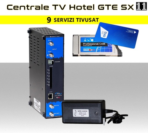 [SAKIT9] Centrale TV Hotel 9 canali Tivusat GTE-02104