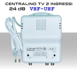 [CE52L-5G] Centralino antenna TV da interno 2 ingressi BIII-UHF 24dB serie CE52L-5G