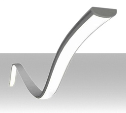 [SKU-2909] Profilo in Alluminio Flessibile Colore Bianco per Strip LED Copertura Satinata 2000 x 18 x 6mm