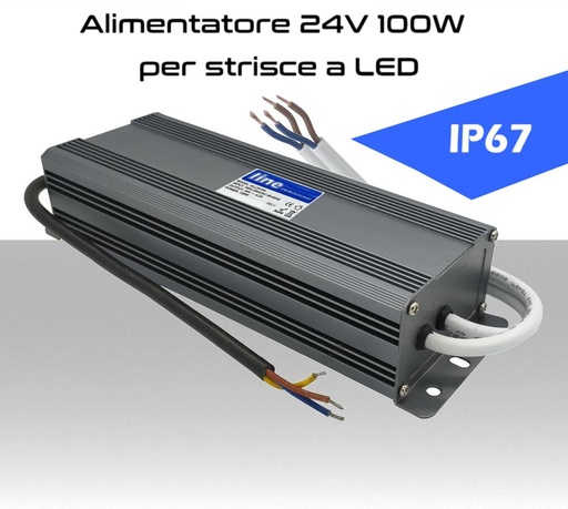 [ALL24100] Alimentatore per LED 24V da 100W IP67 per esterno trasformatore universale