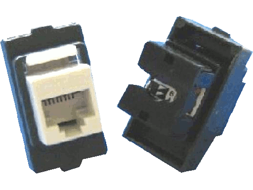 [FR1004] Presa Ethernet RJ45 classe Cat.5e - Colore Bianco - Compatibile con mascherine seria MAxxx