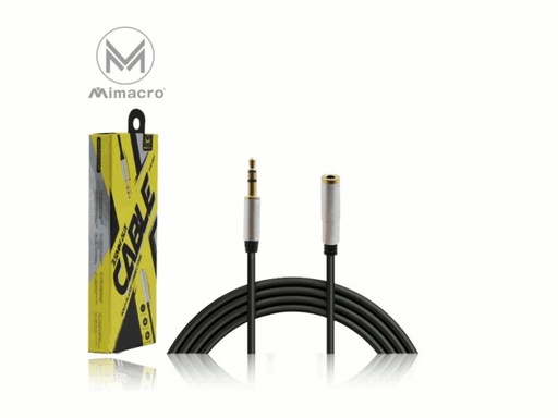 [MIM32-658] Prolunga Cavo audio stereo Jack 3,5mm maschio - femmina - Lunghezza 1 metri - Colore nero