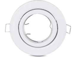 [SKU-3469] Portafaretto LED da Incasso Rotondo GU10 e GU5.3 (MR16) Colore Bianco Orientabile - Foro 74mm
