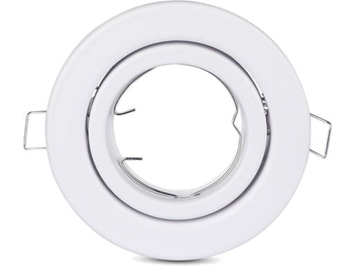 [SKU-3469] Portafaretto LED da Incasso Rotondo GU10 e GU5.3 (MR16) Colore Bianco Orientabile - Foro 74mm