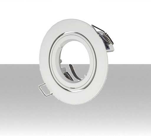 [SKU-3645] Portafaretto LED da Incasso Rotondo GU10 e GU5.3 (MR16) Colore Bianco Orientabile - Foro 85mm