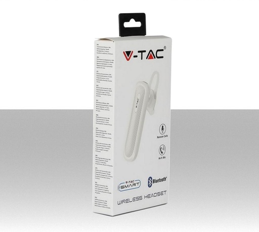 [SKU-7701] Auricolare Bluetooth 70mAh Colore Bianco - 4/6 ore autonomia
