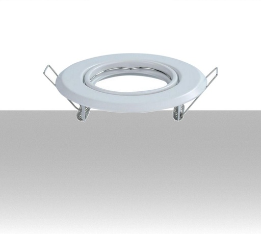 [SKU-8938] Portafaretto LED da Incasso Rotondo GU10 Colore Bianco (Box 2 Pezzi) - Foro: 70mm