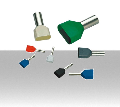 [ELPU4.0] Puntalini per cavo da 4.0mmq - Colore Grigio - Confezione 100Pz