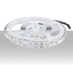 [SKU-2591] Strip LED 24V RGB 9W/m SMD5050 60 LED/m IP20 10mm - Rolla da 5 metri - 600 lumen/metro