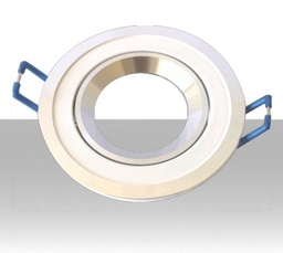 [LI-P7GU10B] Portafaretto GU10 ad incasso colore Bianco. Confezione da 2 pezzi - Foro: 60mm