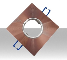 [LI-P9GU10C] Portafaretto quadrato per GU10 ad incasso colore marrone. Confezione 2Pz - Foro: 60mm