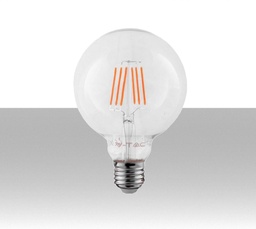 [SKU-292] Lampadina LED a filamento tipo GLOBO Chip Samsung E27 6W 130LM/W G125 2700K