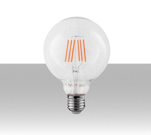 [SKU-292] Lampadina LED a filamento tipo GLOBO Chip Samsung E27 6W 130LM/W G125 2700K