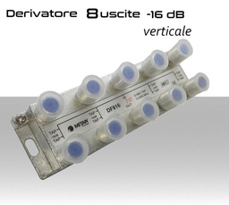 [MS2453M] Derivatore Antenna 8 Uscite Verticale -16dB con Passante DC