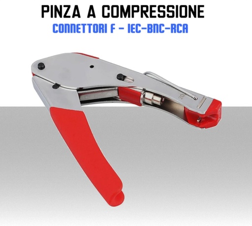 [MSCC98028070] Pinza a compressione per connettori F/IEC/BNC/RCA a tenuta stagna