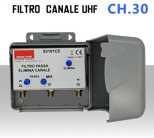 [SA2449E] Filtro passa elimina canale UHF CH 30 da palo emme esse 83161CE