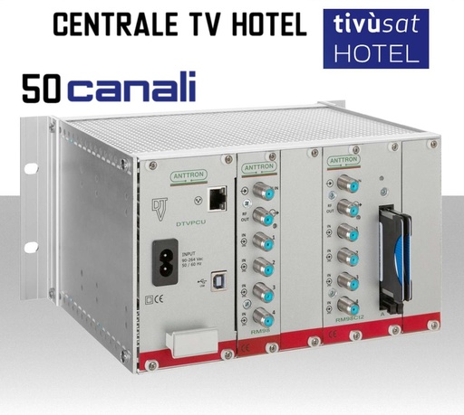 [SACMI1616TV] Centrale TV Hotel 50 canali HD tivusat ANTTRON CMI1616CI2TVS