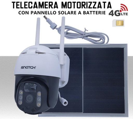 [SA2230] Telecamera con pannello solare motorizzata a batterie sim 4G LTE 
