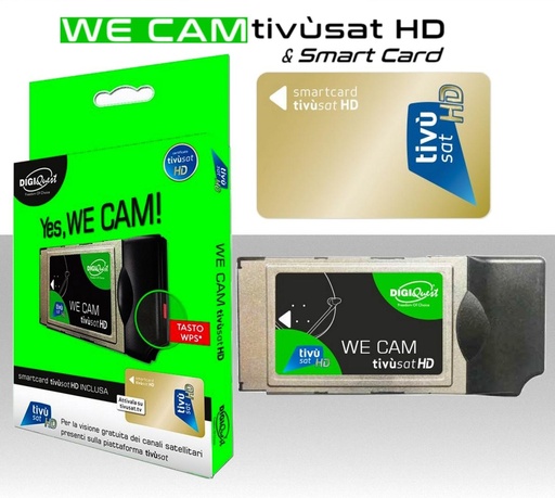 [SA0035] Cam tivusat HD con scheda tivusat  modulo cam certificato piattaforma satellitare tivùsat
