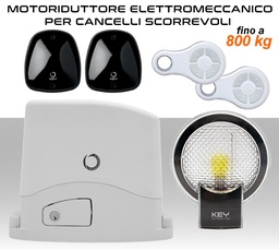 [MS1214] Motore per cancelli scorrevoli 800 kg. KIT TURBO 230 Vdc completo 