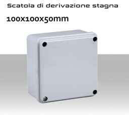[MS83356] Scatola di derivazione stagna IP56 quadra con coperchio e viti 100X100X50mm
