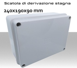 [MS83359] Scatola di derivazione stagna IP56 quadra con coperchio e viti 240x190x90 mm